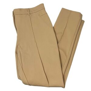 Chicos So Slimming Womens Size 1 US 8/10 Pants Stretch Khaki Zip Front Seam